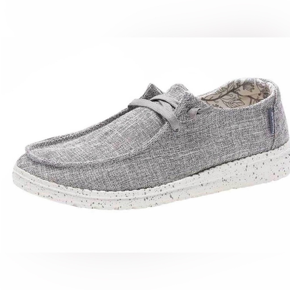 Hey Dude Wendy Linen women’s size 10 in iron ( grey gray ) slip on casual shoes